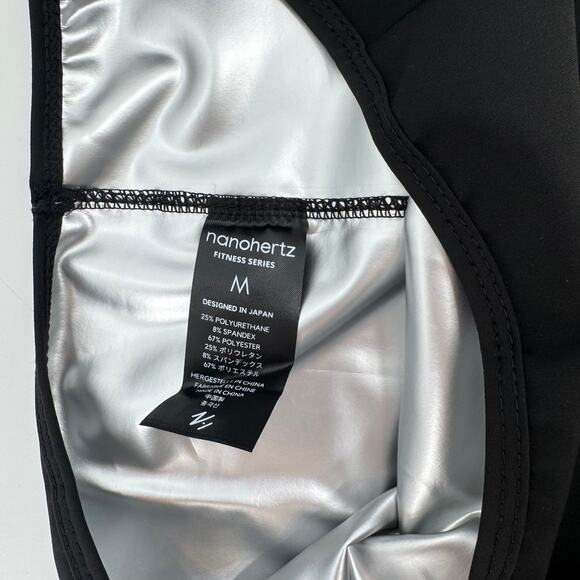 Nano Hertz Black Sauna Sweat Shapewear Work Out Activewear Shorts Medium NWOT - Picture 5 of 11